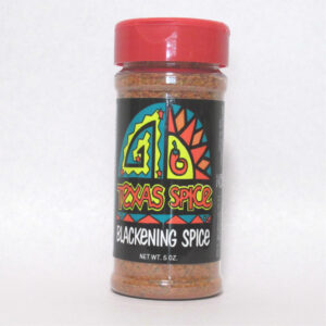 Texas Spice Blackening Seasoning Blend bottle on white background
