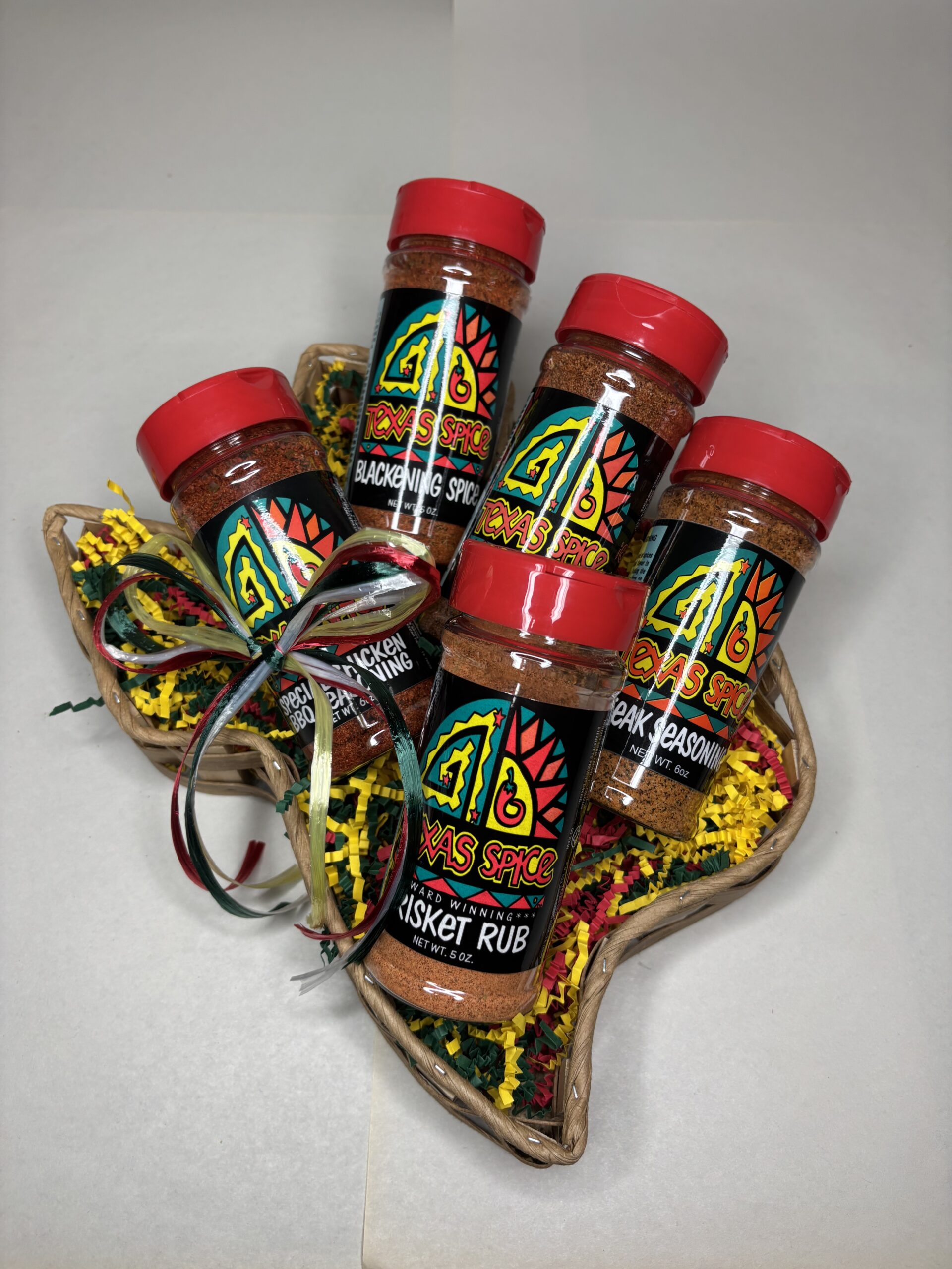 5 Specialty Blends in Texas Shaped Basket.